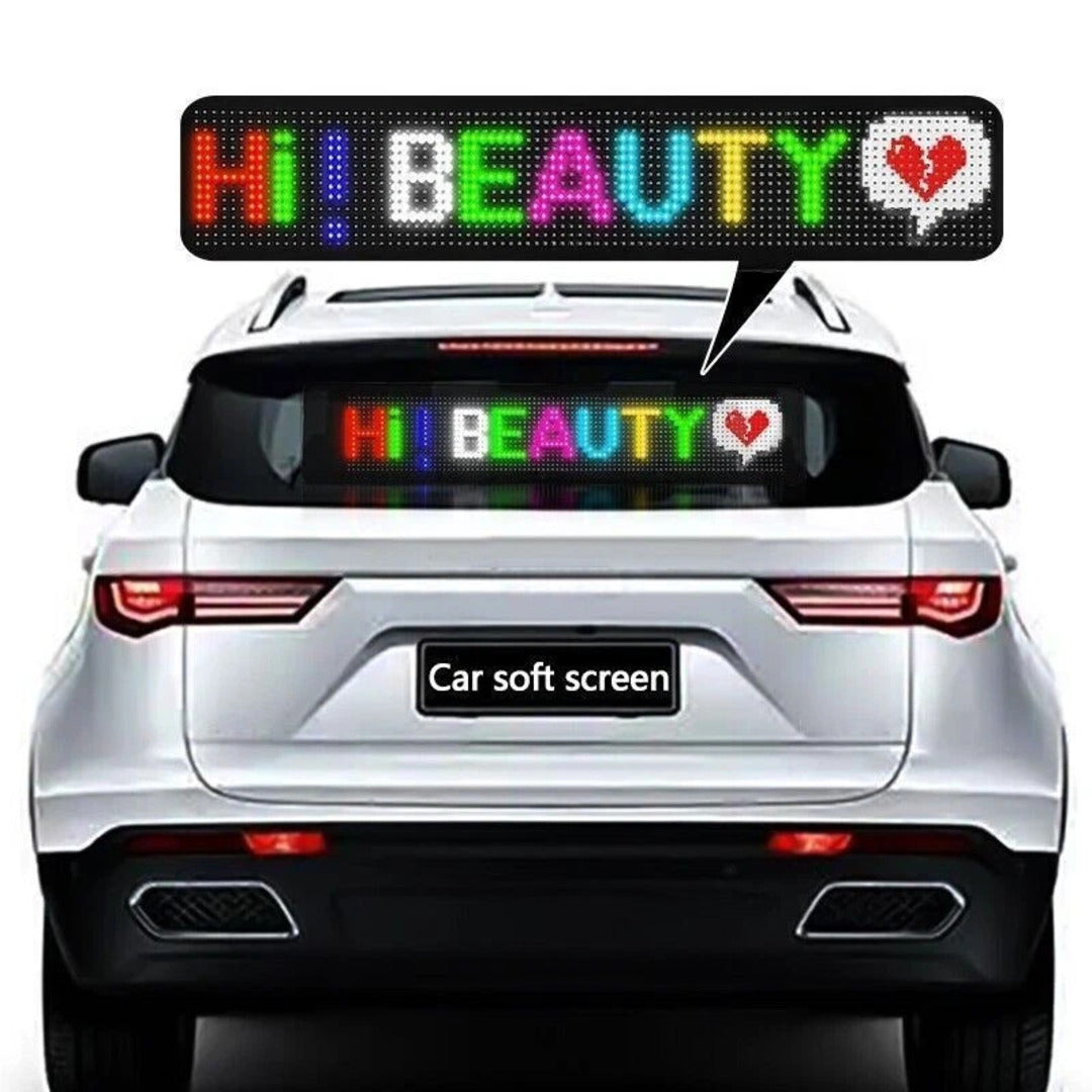1 Pc Matrix Panel Car LED Display Flexible Screen Art Interactive Digital Frame Bluetooth APP & Remote Controlled Emoji Screen