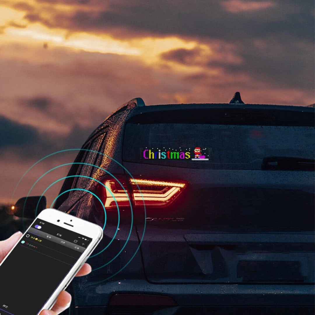 1 Pc Matrix Panel Car LED Display Flexible Screen Art Interactive Digital Frame Bluetooth APP & Remote Controlled Emoji Screen