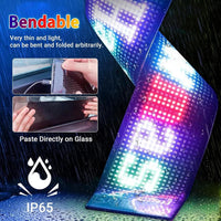 1 Pc Matrix Panel Car LED Display Flexible Screen Art Interactive Digital Frame Bluetooth APP & Remote Controlled Emoji Screen