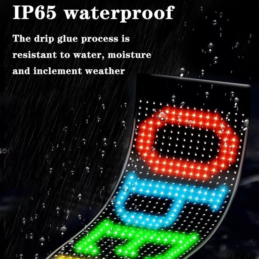 1 Pc Matrix Panel Car LED Display Flexible Screen Art Interactive Digital Frame Bluetooth APP & Remote Controlled Emoji Screen