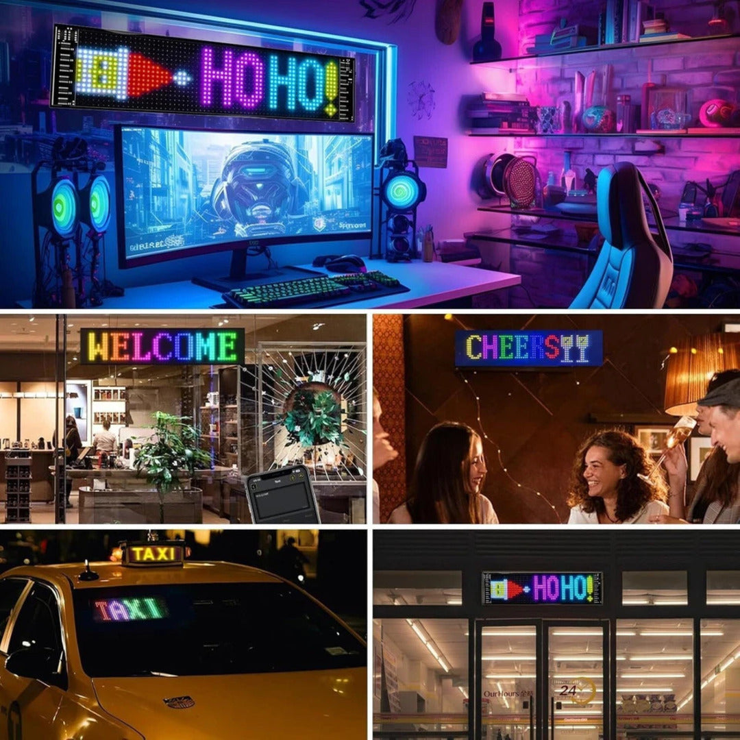 1 Pc Matrix Panel Car LED Display Flexible Screen Art Interactive Digital Frame Bluetooth APP & Remote Controlled Emoji Screen