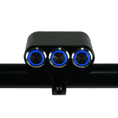 1 Pc Motorcycle 3in1 Handlebar Metal Switch Adjustable Mount Button Waterproof ON-OFF Buttons For Headlight With Blue Color Led Function