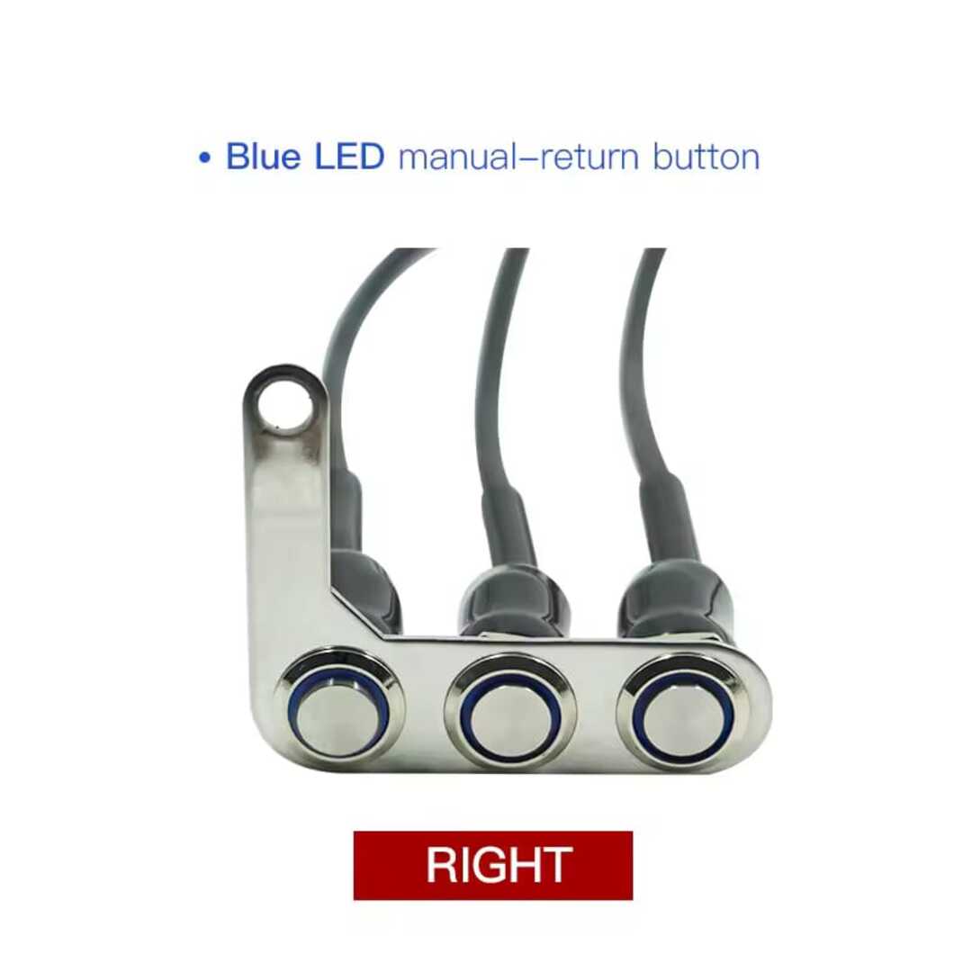 1 Pc Motorcycle 3in1 Switch Handlebar Adjustable Mount Waterproof Switches ON-OFF Buttons For Headlight With Led Function