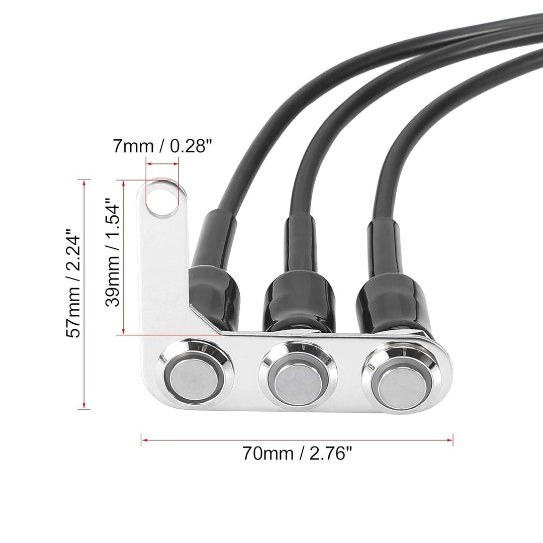 1 Pc Motorcycle 3in1 Switch Handlebar Adjustable Mount Waterproof Switches ON-OFF Buttons For Headlight With Led Function