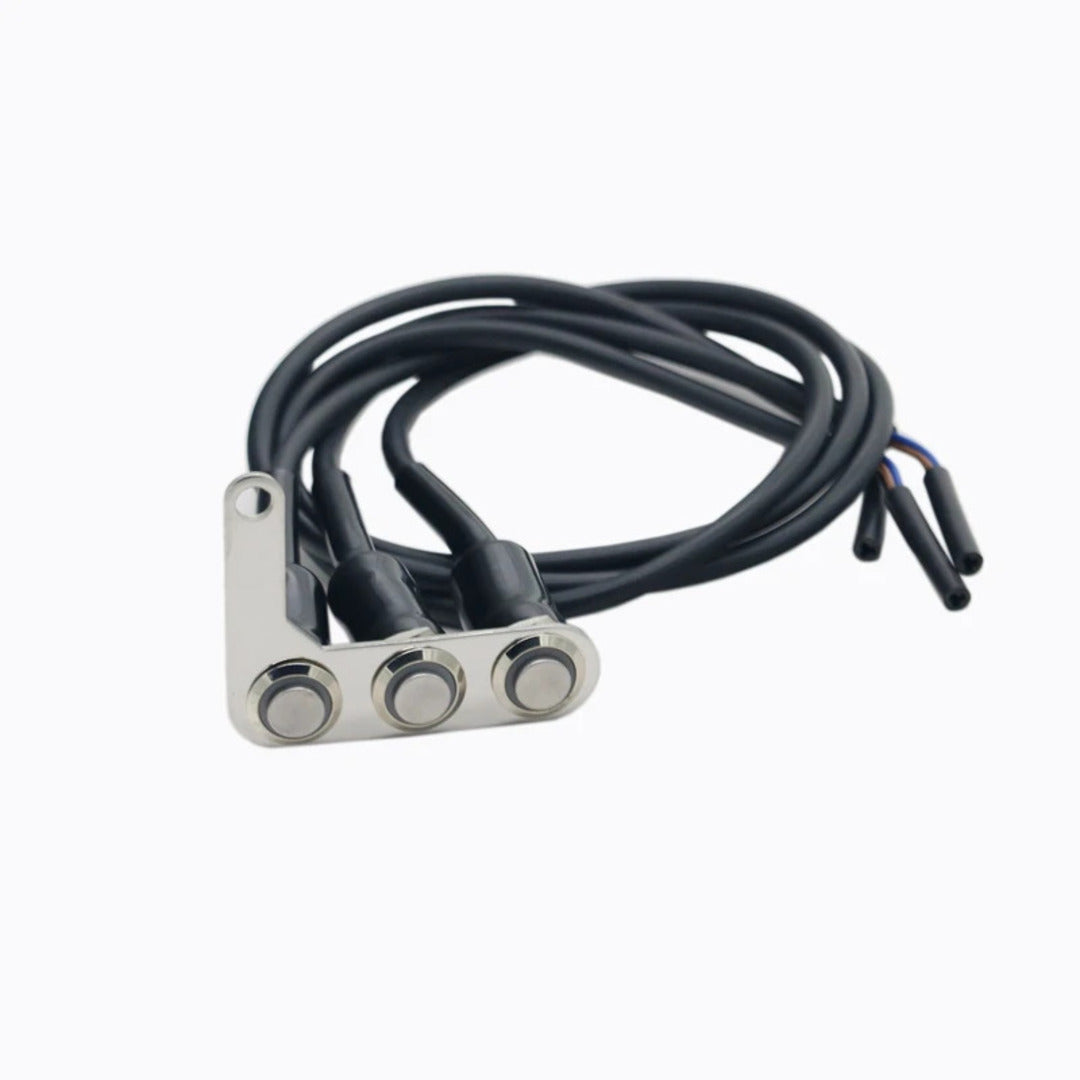 1 Pc Motorcycle 3in1 Switch Handlebar Adjustable Mount Waterproof Switches ON-OFF Buttons For Headlight With Led Function