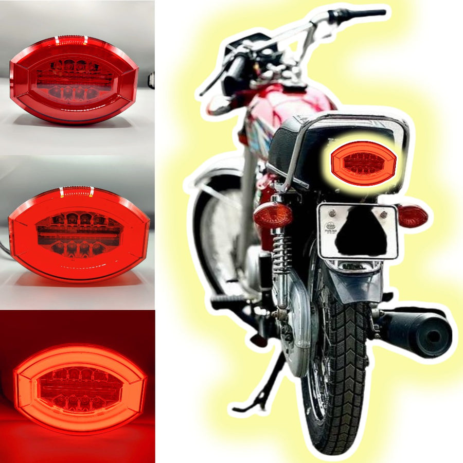 1 Pc Motorcycle Back Light in Audi Style With Flasher For CG 125