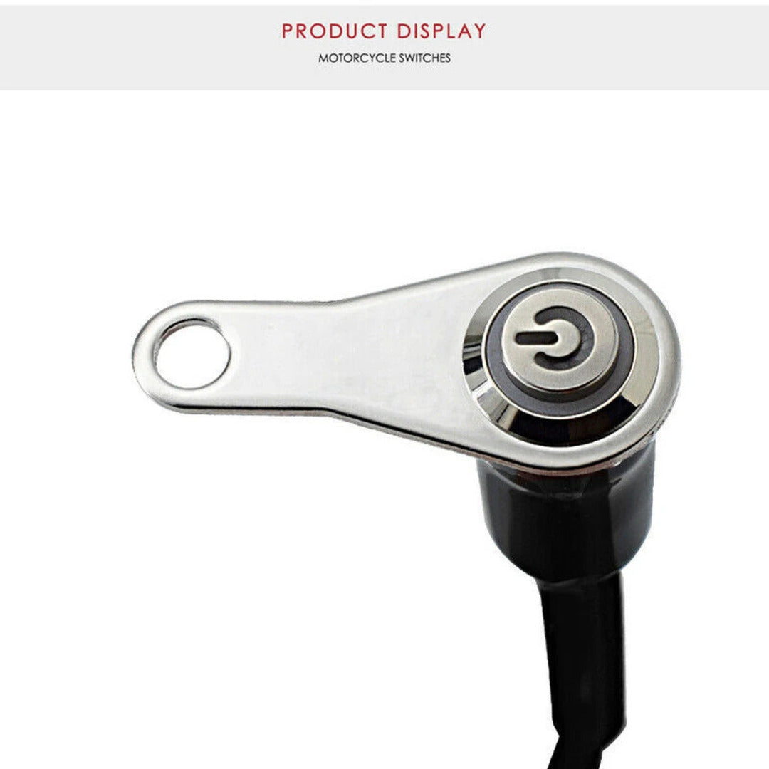 1 Pc Motorcycle Handlebar Metal Switch Adjustable Mount Waterproof Switch ON-OFF Buttons For Headlight With Led Function
