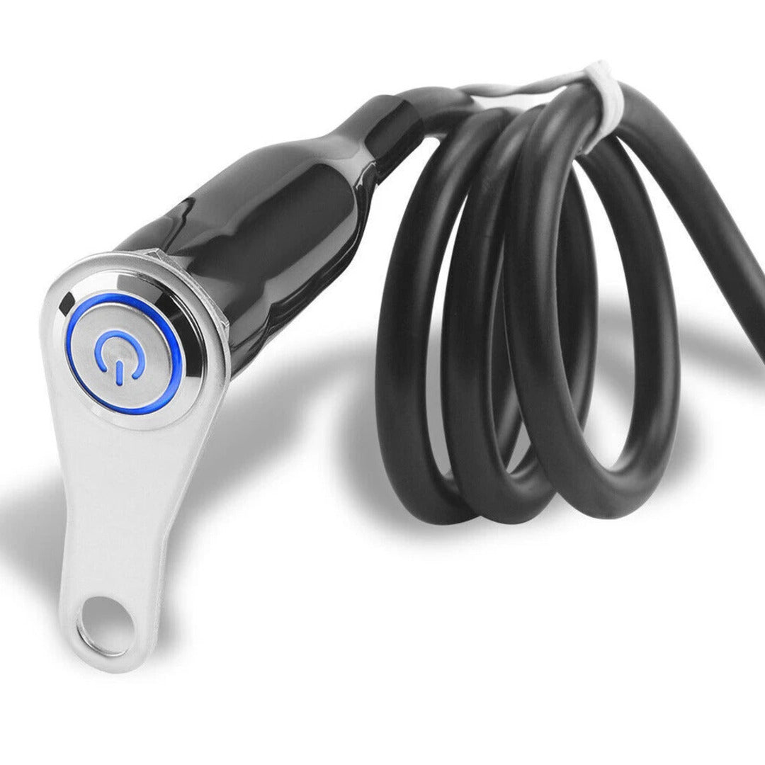 1 Pc Motorcycle Handlebar Metal Switch Adjustable Mount Waterproof Switch ON-OFF Buttons For Headlight With Led Function
