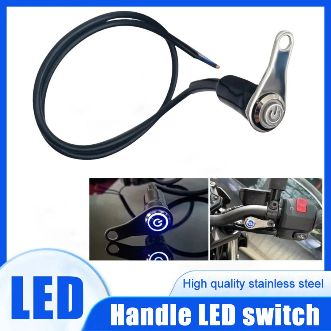 1 Pc Motorcycle Handlebar Metal Switch Adjustable Mount Waterproof Switch ON-OFF Buttons For Headlight With Led Function