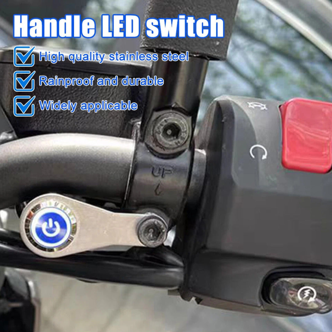 1 Pc Motorcycle Handlebar Metal Switch Adjustable Mount Waterproof Switch ON-OFF Buttons For Headlight With Led Function