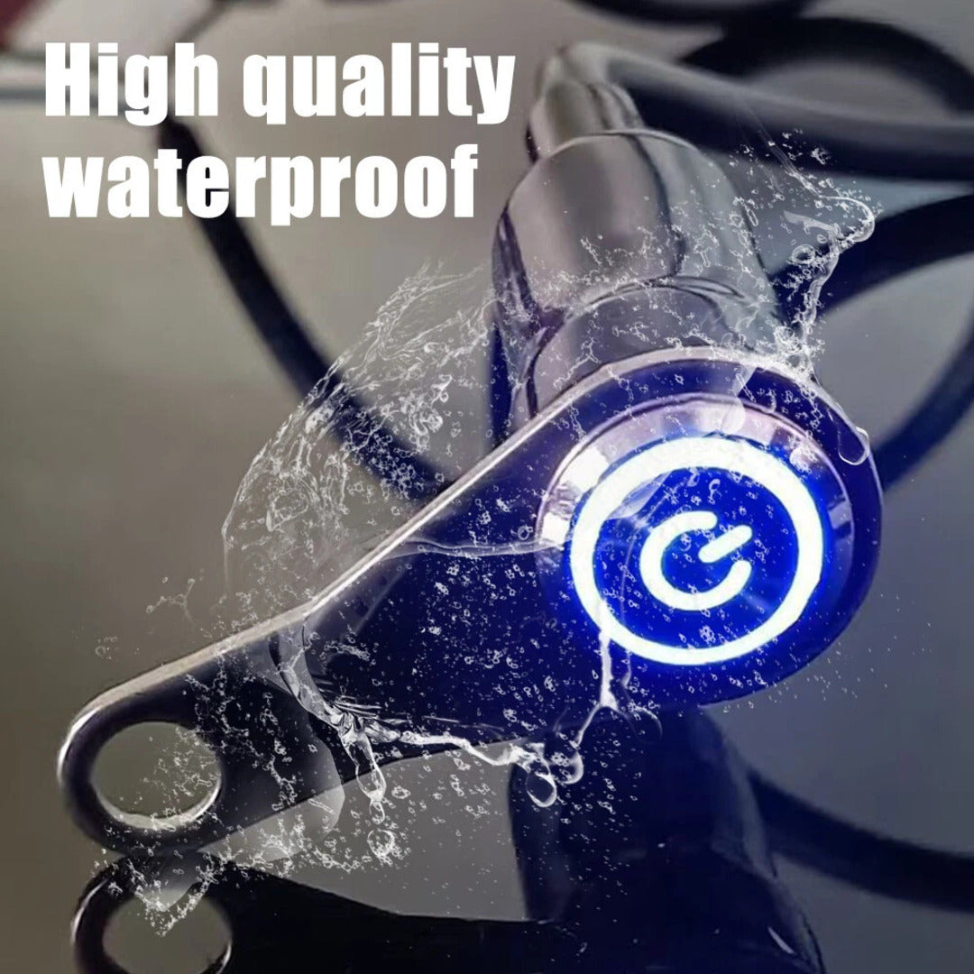 1 Pc Motorcycle Handlebar Metal Switch Adjustable Mount Waterproof Switch ON-OFF Buttons For Headlight With Led Function