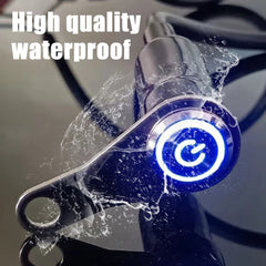 1 Pc Motorcycle Handlebar Metal Switch Adjustable Mount Waterproof Switch ON-OFF Buttons For Headlight With Led Function