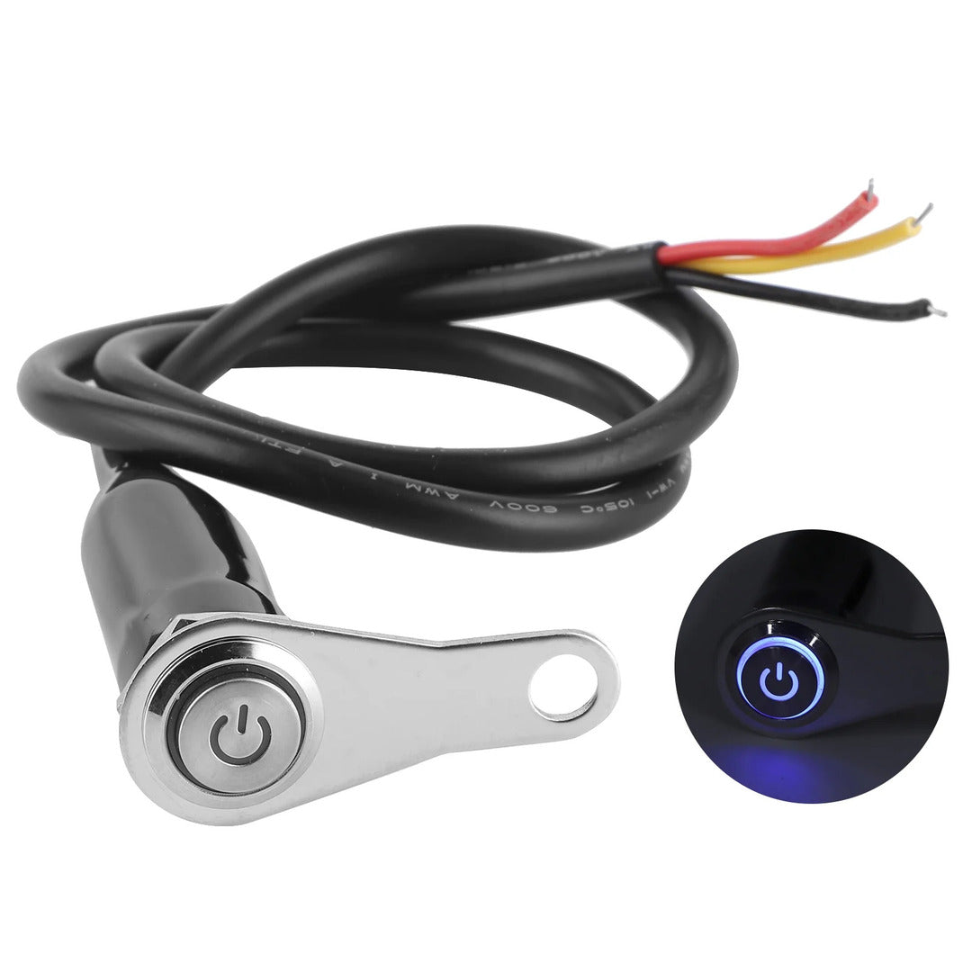 1 Pc Motorcycle Handlebar Metal Switch Adjustable Mount Waterproof Switch ON-OFF Buttons For Headlight With Led Function
