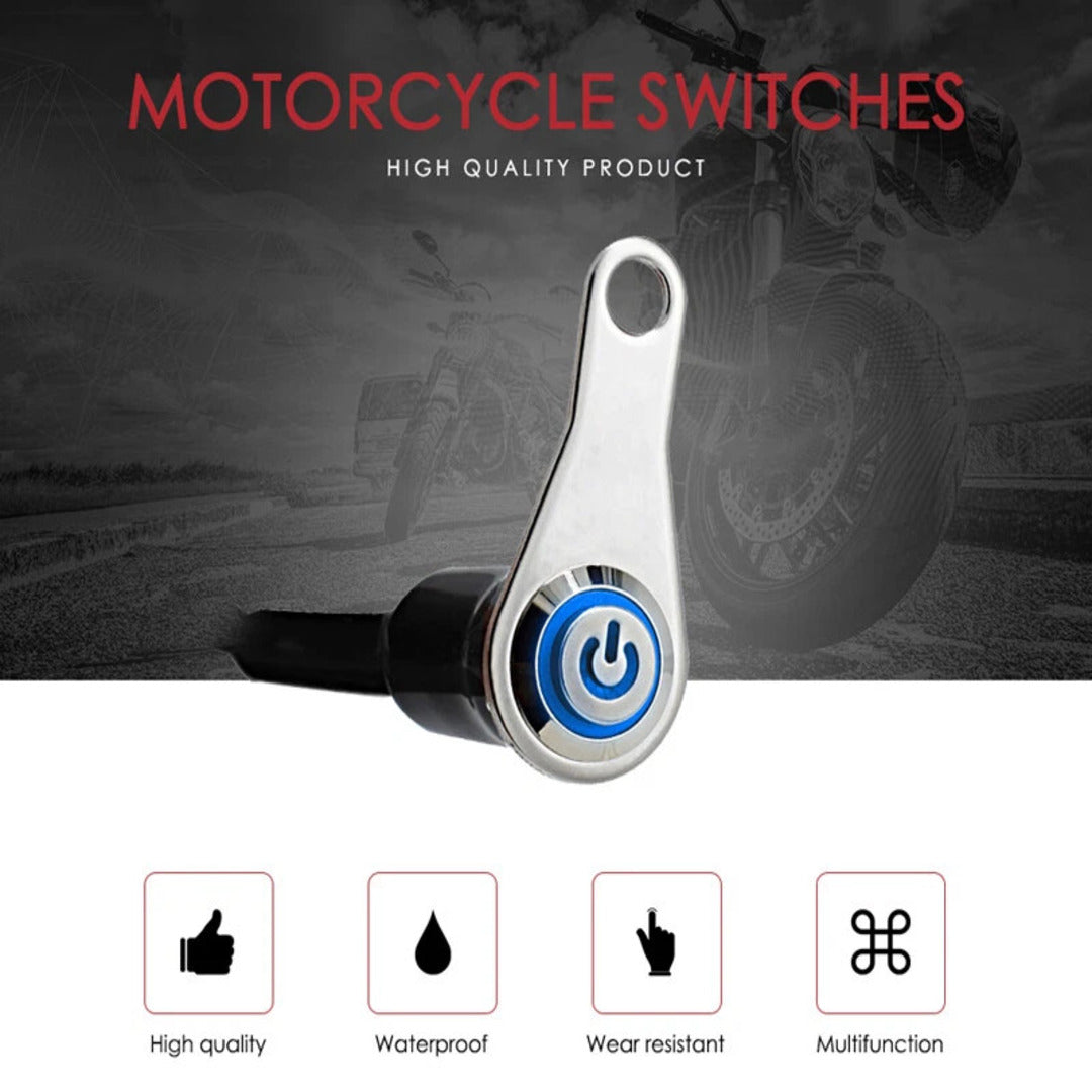 1 Pc Motorcycle Handlebar Metal Switch Adjustable Mount Waterproof Switch ON-OFF Buttons For Headlight With Led Function