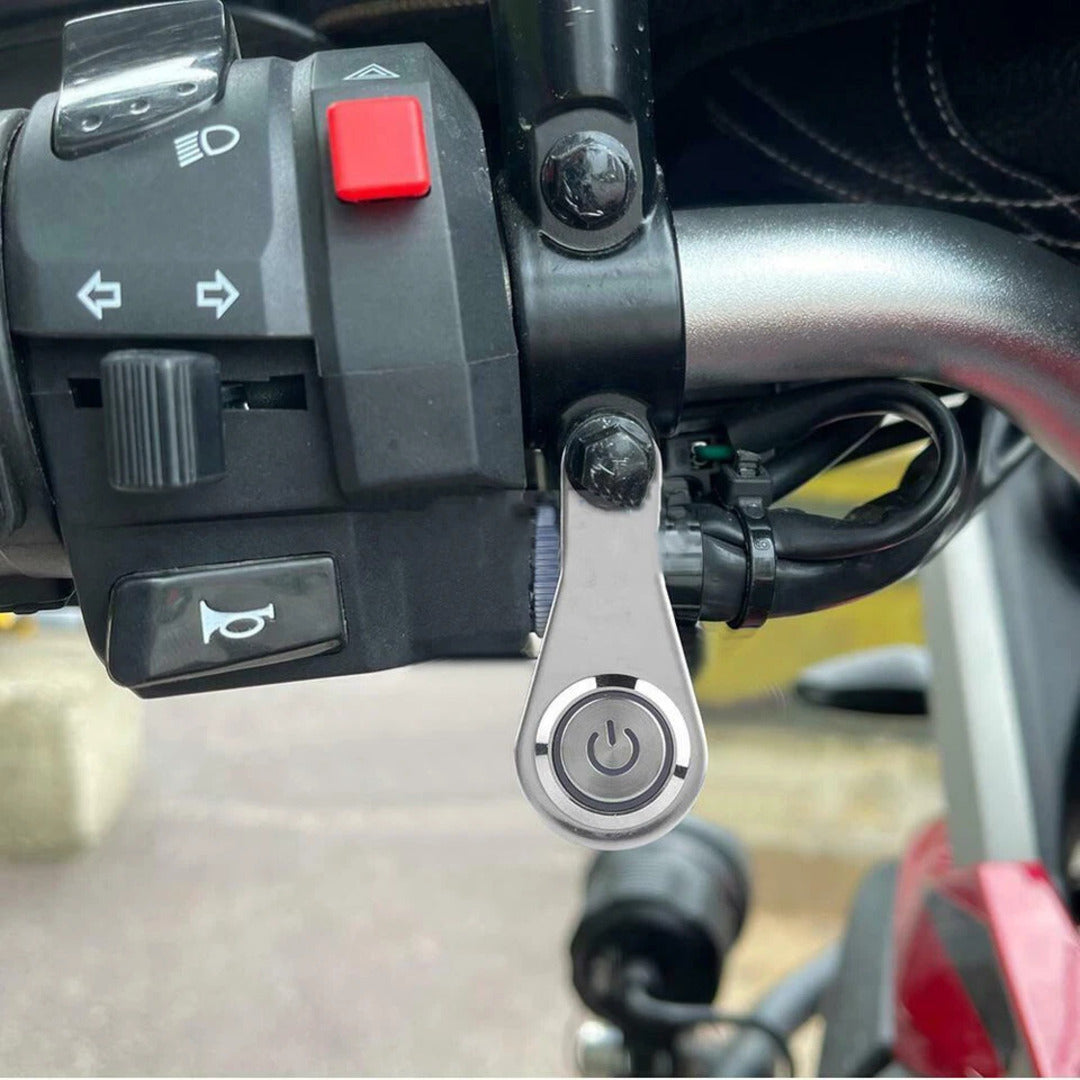 1 Pc Motorcycle Handlebar Metal Switch Adjustable Mount Waterproof Switch ON-OFF Buttons For Headlight With Led Function