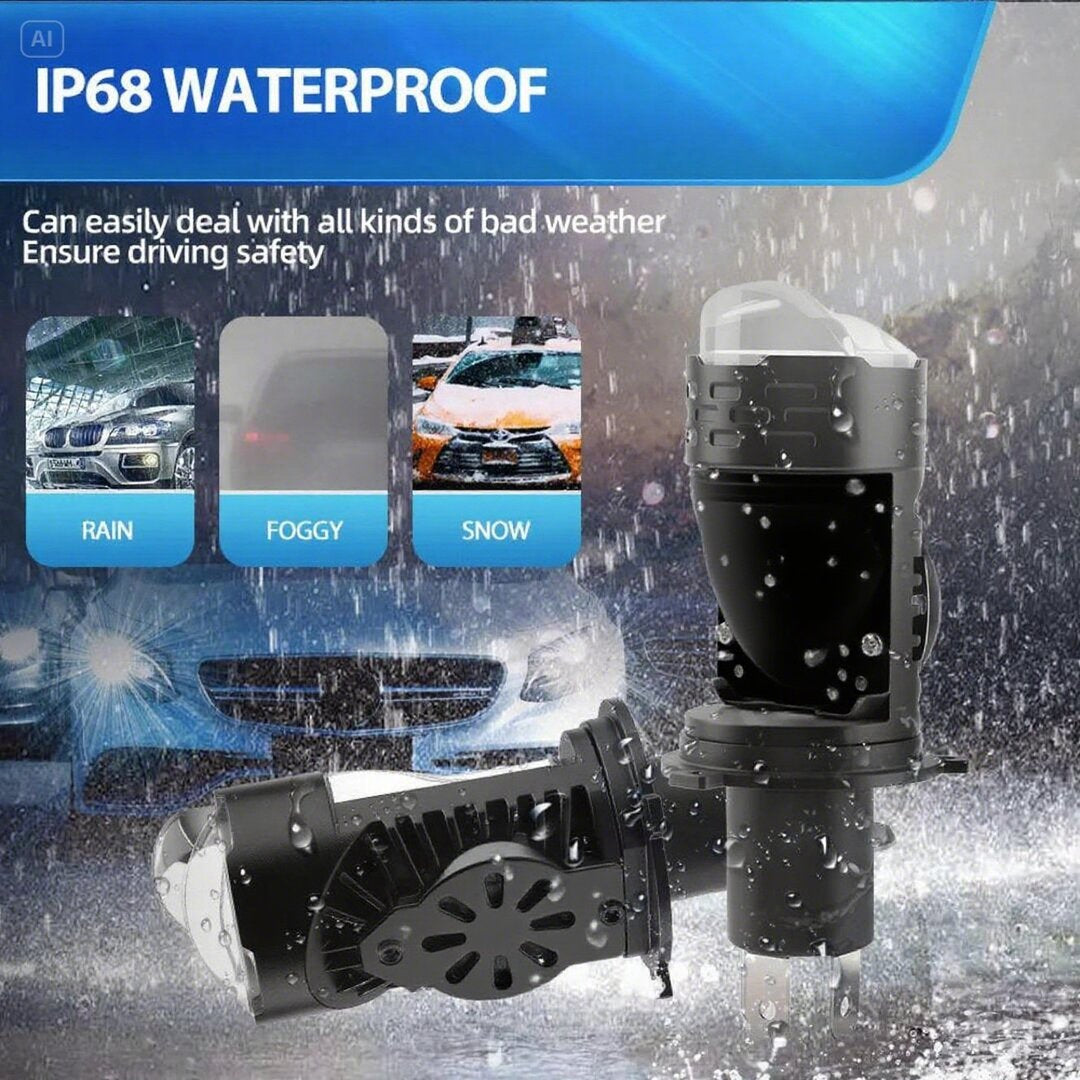 1 Pc P9S Mini Dual Lens Motorcycle LED H4 Headlight Projector Lens