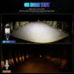 1 Pc P9S Mini Dual Lens Motorcycle LED H4 Headlight Projector Lens