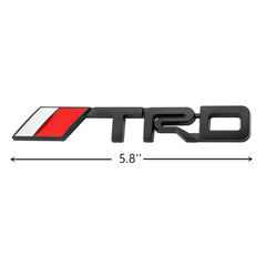1 Pc TRD Matt Black 3D Metal Front Grille Logo with Screws