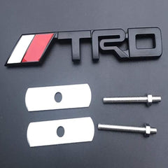 1 Pc TRD Matt Black 3D Metal Front Grille Logo with Screws