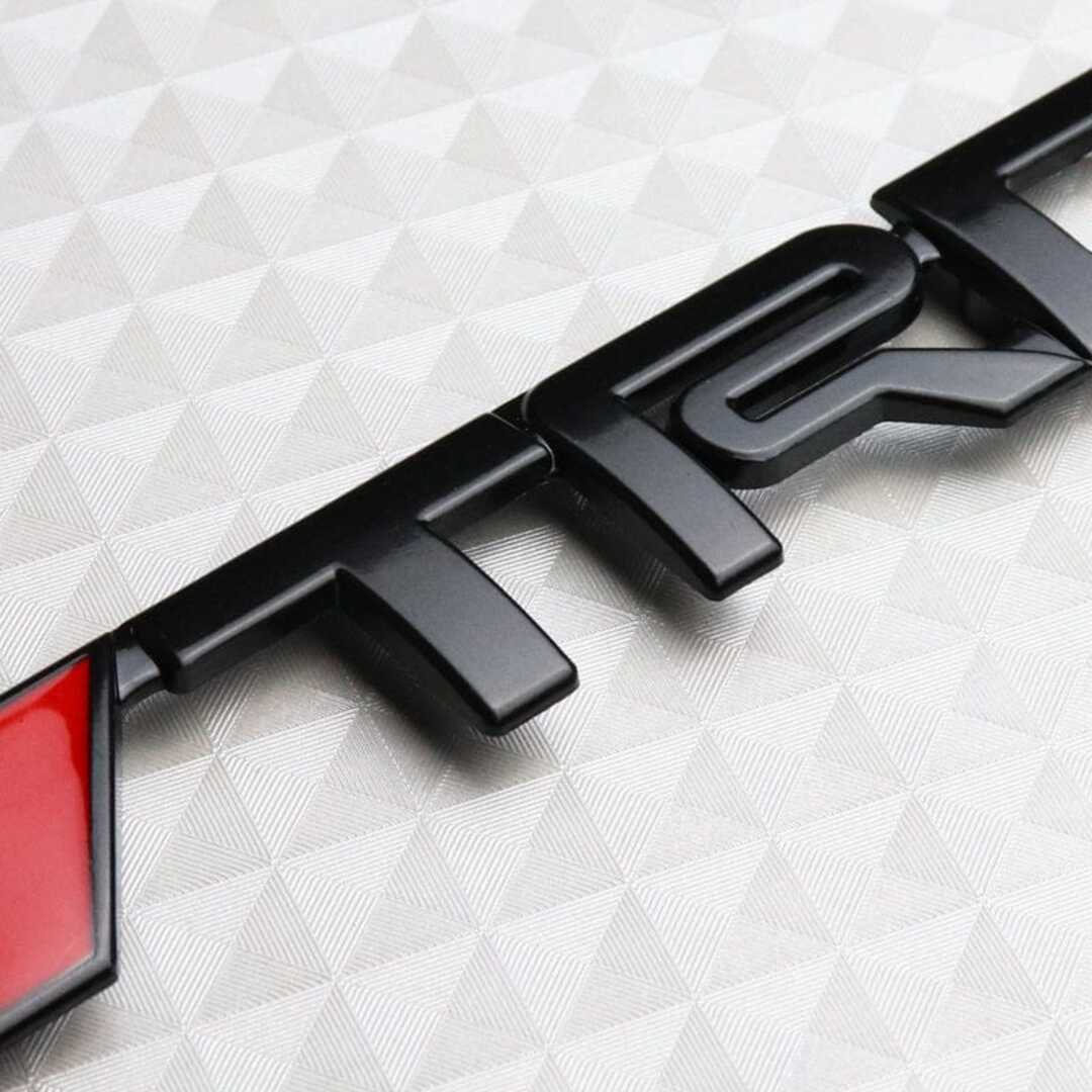 1 Pc TRD Matt Black 3D Metal Front Grille Logo with Screws
