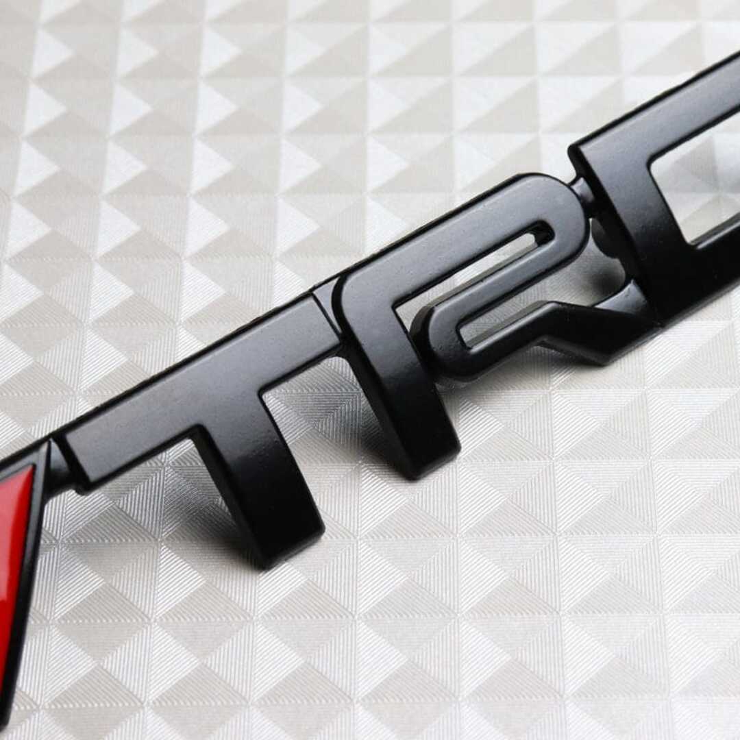 1 Pc TRD Matt Black 3D Metal Front Grille Logo with Screws