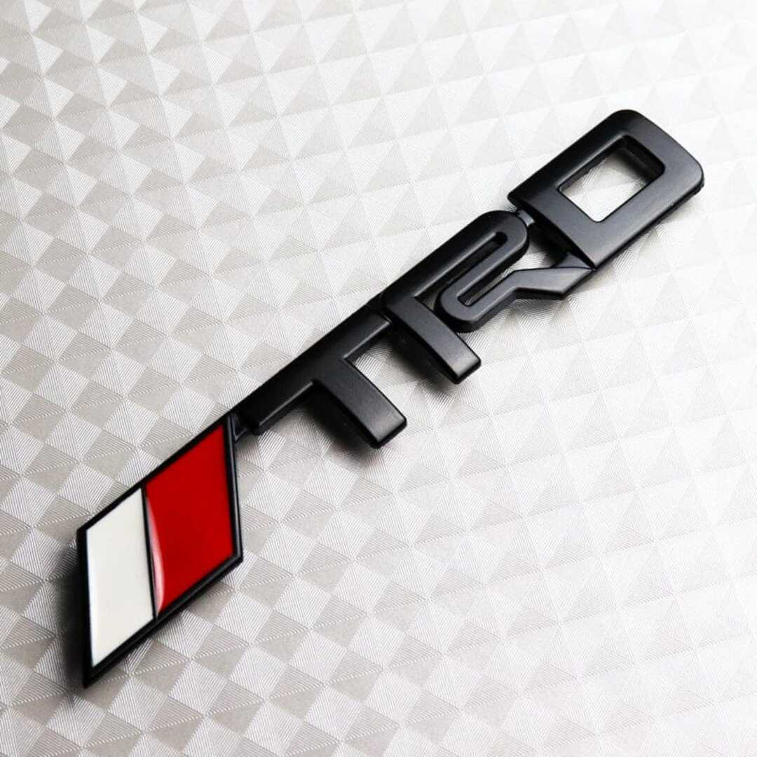 1 Pc TRD Matt Black 3D Metal Front Grille Logo with Screws