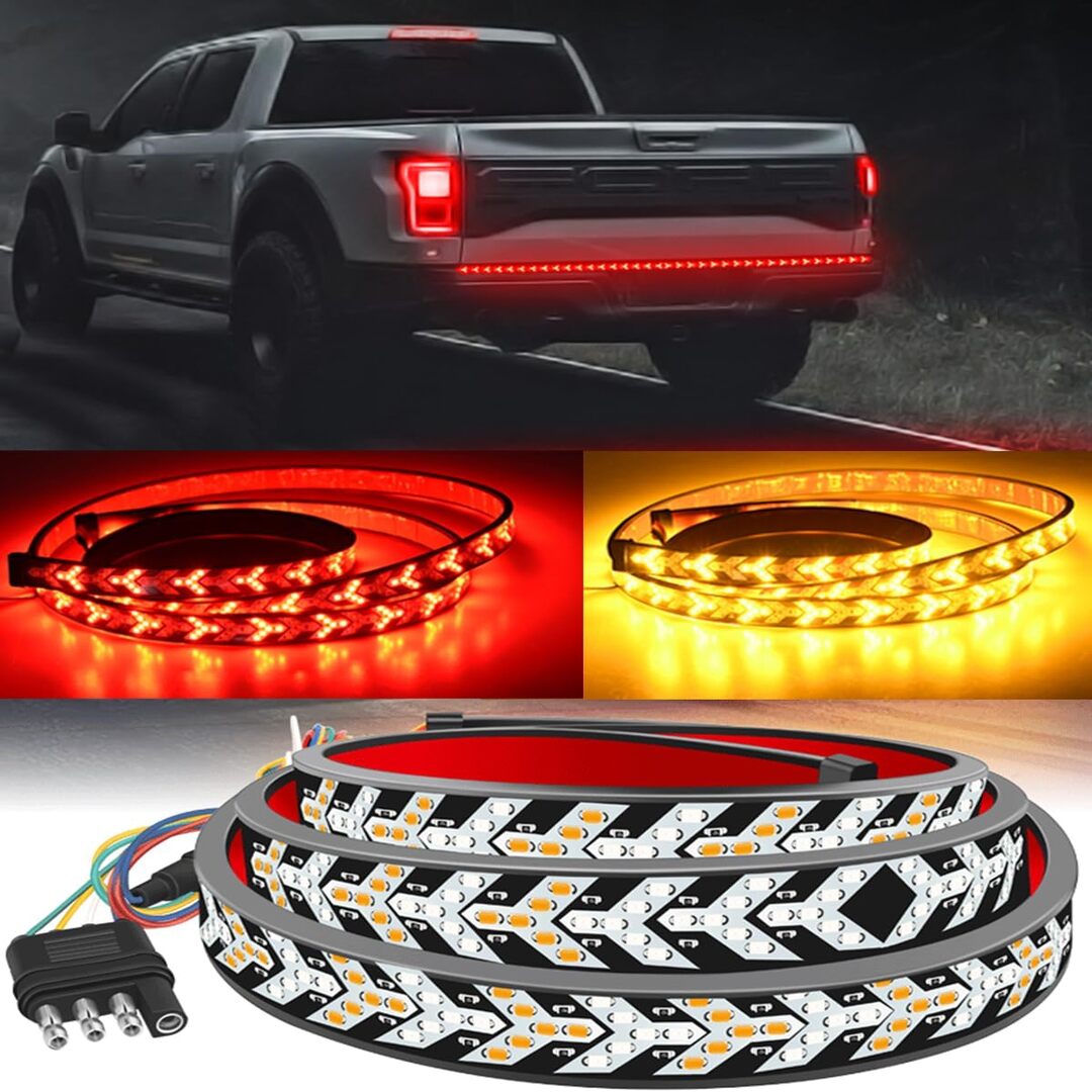 1 Pc Universal 60 Inch Jeep Flexible Tail light Strip With Flowing Turn Signals Led Function