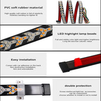 1 Pc Universal 48 Inch Jeep Flexible Tail light Strip With Flowing Turn Signals Led Function