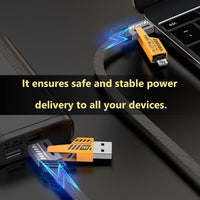 1 Pc Universal 65W/27W 4 in 1 Charging Data Transfer Cable In Premium Quality