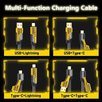 1 Pc Universal 65W/27W 4 in 1 Charging Data Transfer Cable In Premium Quality