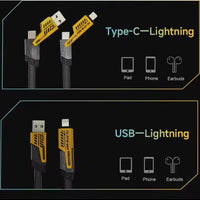 1 Pc Universal 65W/27W 4 in 1 Charging Data Transfer Cable In Premium Quality