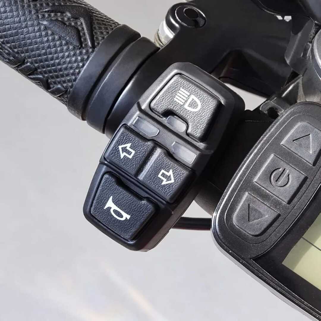 1 Pc Universal Bike Handle Grip Buttons Horn Light And Turn Signal Function Switch