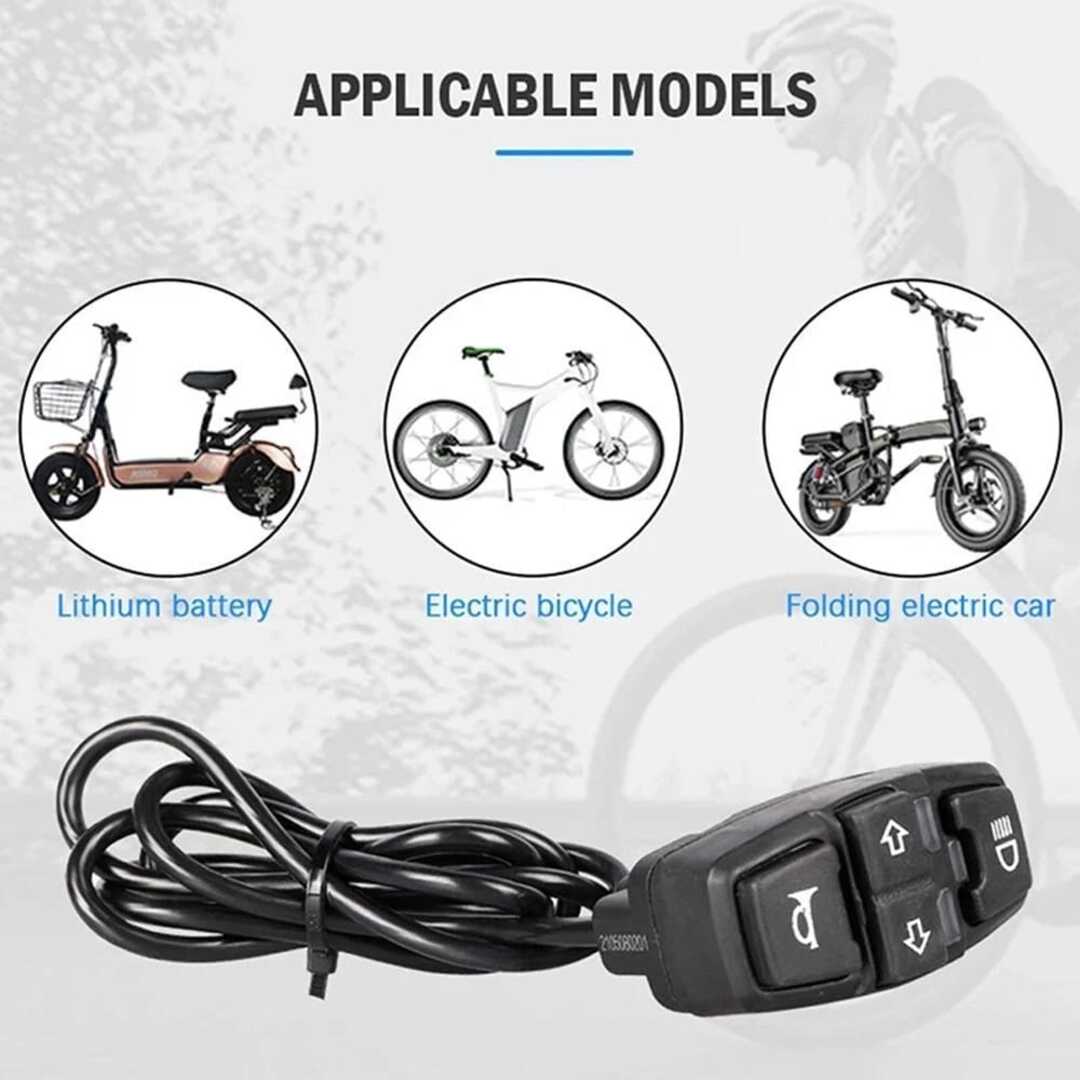 1 Pc Universal Bike Handle Grip Buttons Horn Light And Turn Signal Function Switch