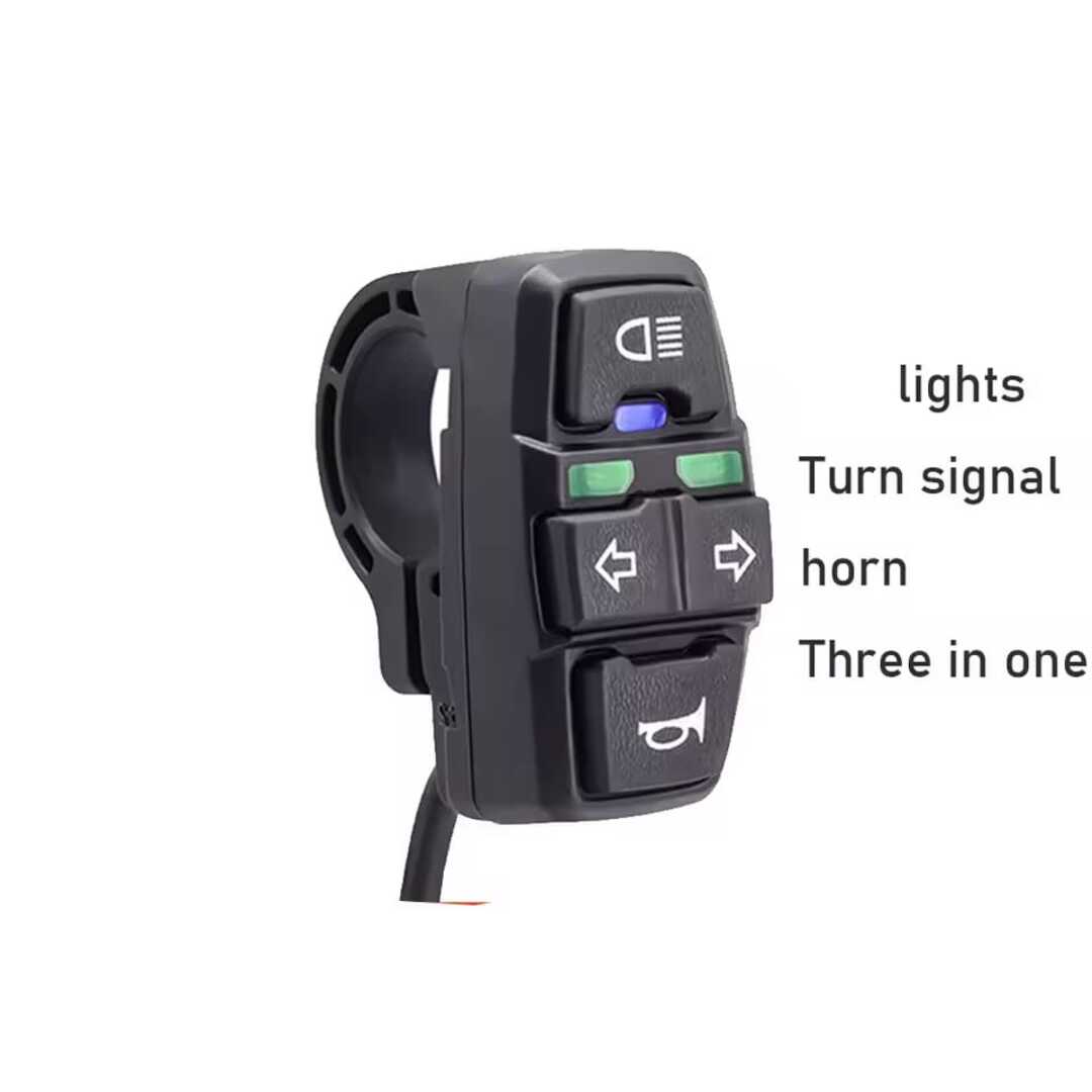 1 Pc Universal Bike Handle Grip Buttons Horn Light And Turn Signal Function Switch