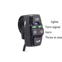 1 Pc Universal Bike Handle Grip Buttons Horn Light And Turn Signal Function Switch
