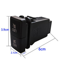 Universal Car LED Lights Dual On/Off Switch Button