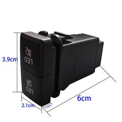 1 Pc Universal Car LED Lights Dual On/Off Switch Button