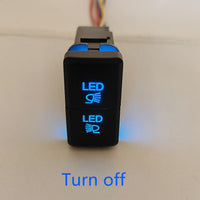 Universal Car LED Lights Dual On/Off Switch Button
