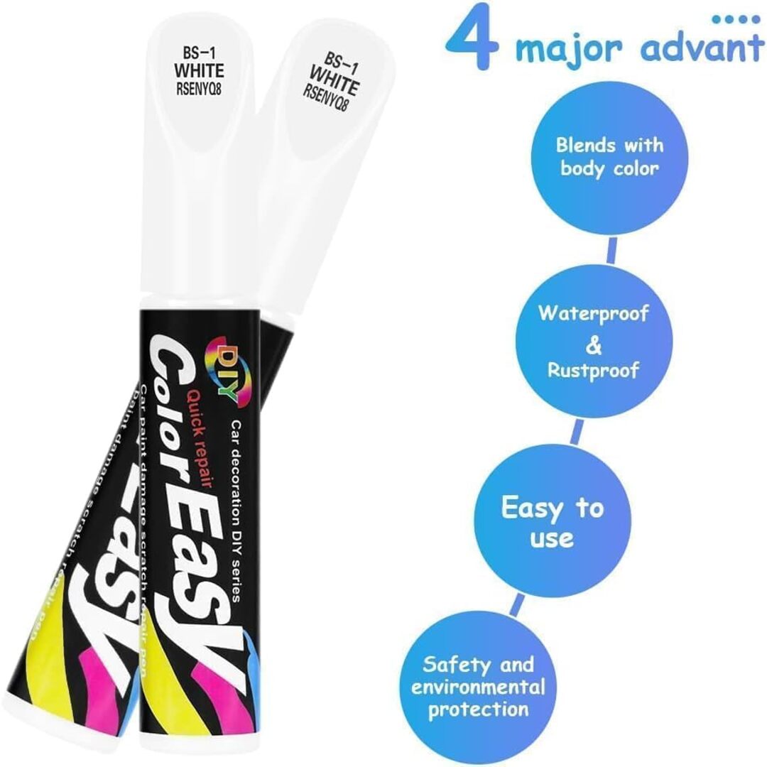 1 Pc Universal Car Scratch Remover Repairing Pen Car Touch Up Fill Paint Pen Automotive Touch Up Paint For Erase Car Scratches (White)