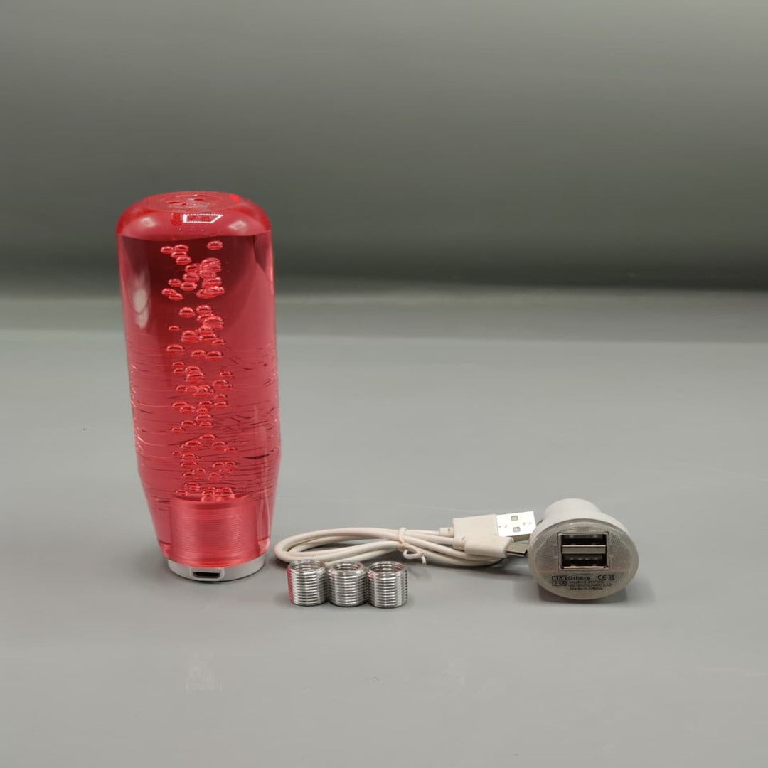 1 Pc Universal Crystal LED Light Red Shift Gear knob With Charger In P ...