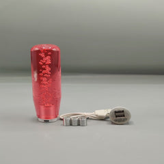 1 Pc Universal Crystal LED Light Red Shift Gear knob With Charger In Premium Quality