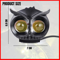 1 Pc Motodafish Economy Series 2 SMD Owl Shape Black Plastic Body Spotlight Headlight Lens Yellow-White Beam Fog Lights