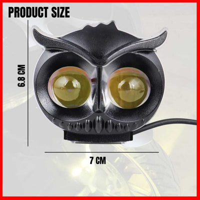 1 Pc Motodafish Economy Series 2 SMD Owl Shape Black Plastic Body Spotlight Headlight Lens Yellow-White Beam Fog Lights