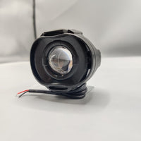 1 Pc Universal Economy Series Single Lens Round Shape Plastic Body Spotlight Headlight Lens Yellow-White Beam Fog Lights