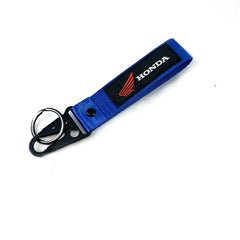 1 Pc Universal Honda Fabric Keychain With Premium Look (Blue)