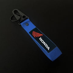 1 Pc Universal Honda Fabric Keychain With Premium Look (Blue)