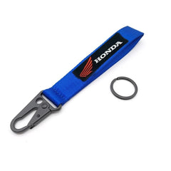 1 Pc Universal Honda Fabric Keychain With Premium Look (Blue)