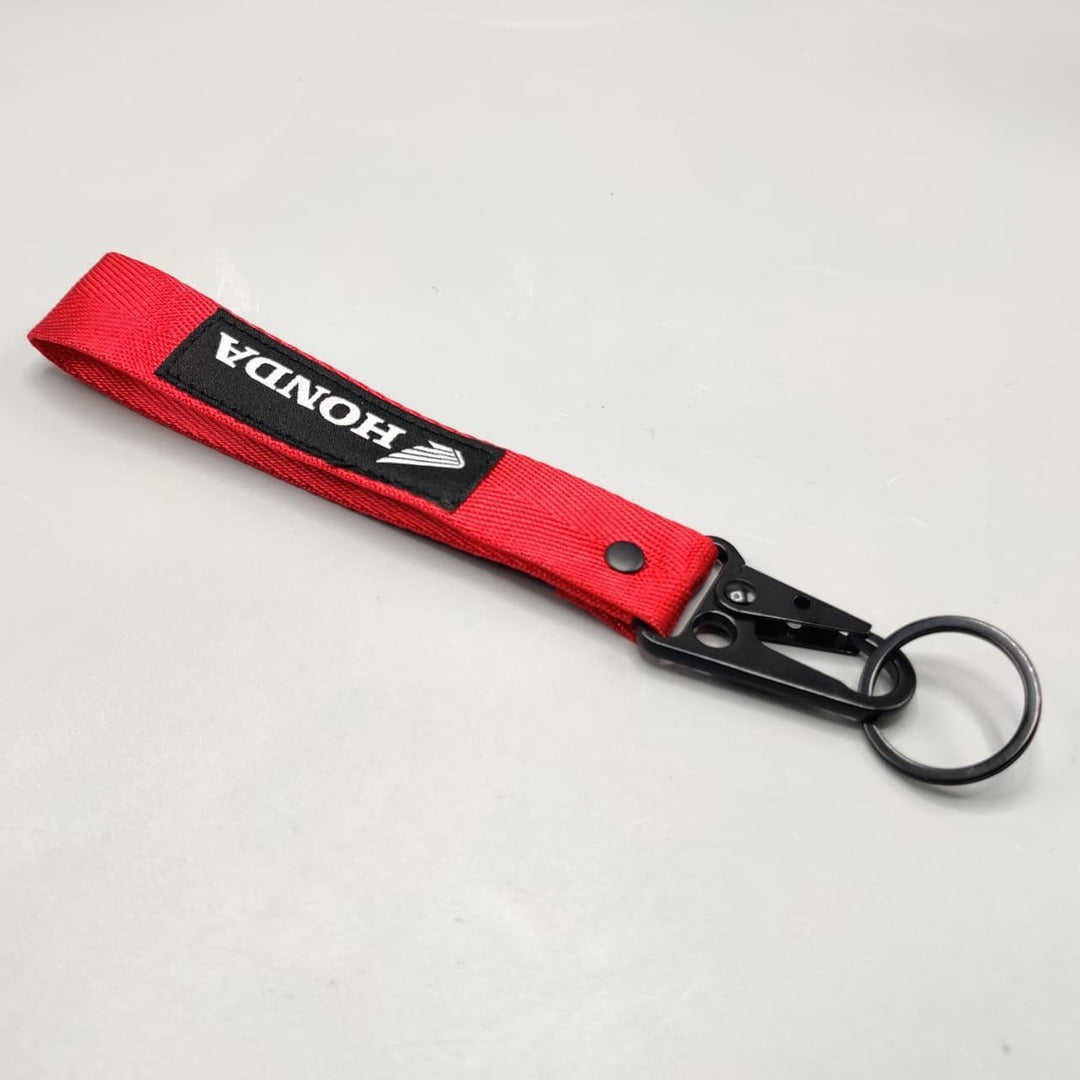 1 Pc Universal Honda Fabric Keychain With Premium Look (Red)