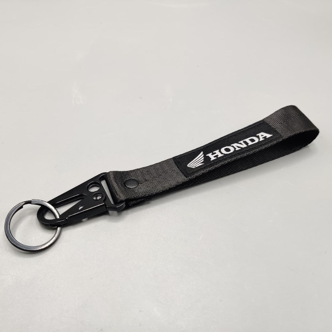 1 Pc Universal Honda Fabric Keychain With Premium Look (Black)