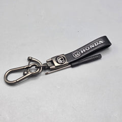 1 Pc Universal Honda PU Leather Keychain With Elegant Look